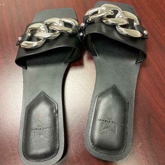 Marc Fischer LTD, NEW, EXCELLENT condition, black/silver slip-ons, W 8M - Picture 5 of 7